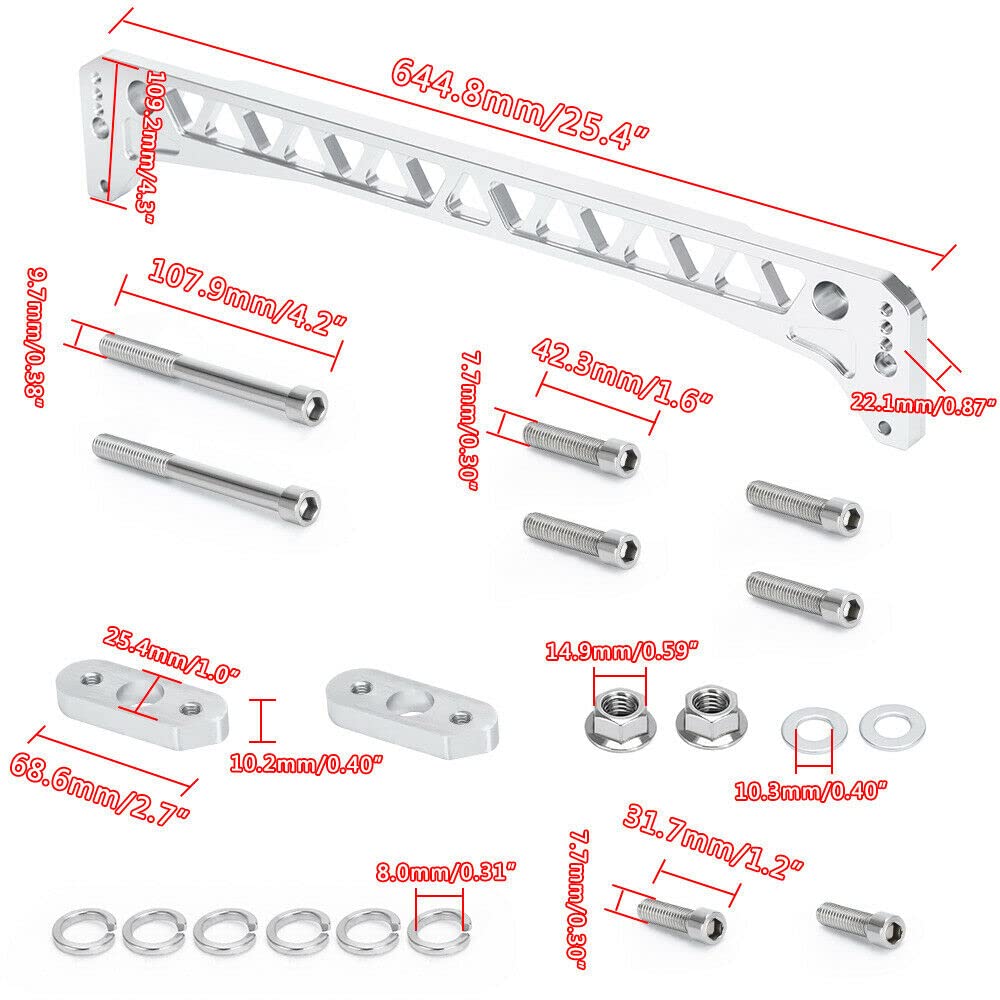 Amazon | PQY リアロワーコントロールアーム+サブフレームブレース